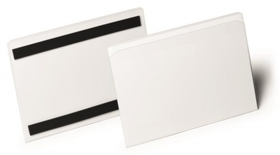 Logisztikai zseb, mágneses, A5, fekvő, DURABLE "HARD COVER", átlátszó