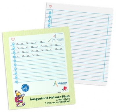Füzet, tűzött, 280x240 mm, fekvő, 32 lap, 2. osztály, ICO "Süni Meixner"