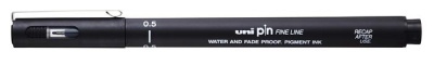 Rajzmarker, 0,5 mm, UNI PIN, fekete