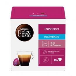 Kávékapszula, 16x6 g, NESCAFÉ DOLCE GUSTO "Espresso", koffeinmentes